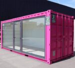 Contenedor de oficina rosa de 20 Pies